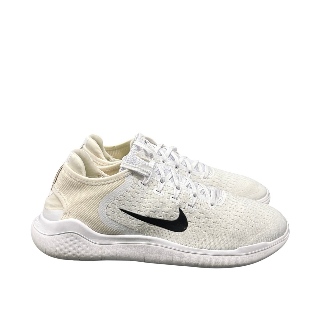 Size 10 - Nike Free RN 2018 Mens Running Shoes White Sail Black 942836-100